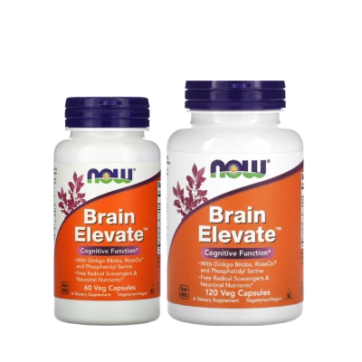 Suplemento Brain Elevate, Suporte à Função Cognitiva, Memória e Neuroproteção, Now