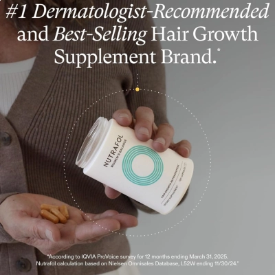 Suplemento Capilar,  Pós-Menopausa, Crescimento de Cabelos Grossos e Fortes, 120 cápsulas, Nutrafol