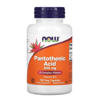 Suplemento de Ácido Pantotênico (Vitamina B5), Energia e Metabolismo, Now