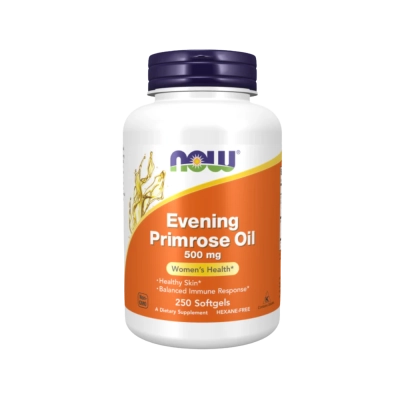 Suplemento de Óleo de Prímula 500mg, Fonte de GLA para Suporte Hormonal e Saúde da Pele, Cápsulas, Now