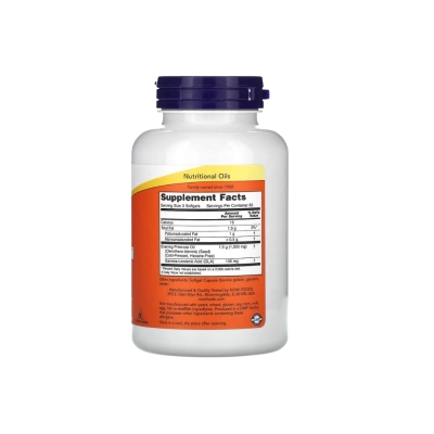 Suplemento de Óleo de Prímula 500mg, Fonte de GLA para Suporte Hormonal e Saúde da Pele, Cápsulas, Now