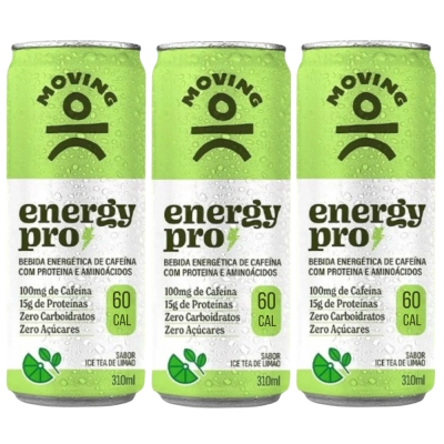 Suplemento Energy Pro 310ml, Bebida Energética, Sabores 3 Unidades 310ml Cada - Moving