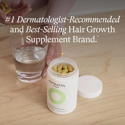 Suplemento Para Cabelos Femininos, Crescimento capilar e queda de cabelo, 120 cápsulas, Nutrafol
