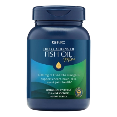 Triple Strength, Fish Oil, Omega 3, Mini Cápsulas - GNC