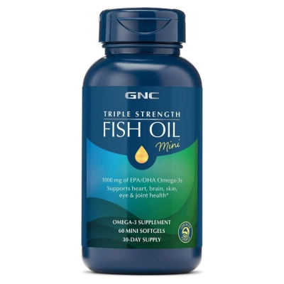 Triple Strength, Fish Oil, Omega 3, Mini Cápsulas - GNC