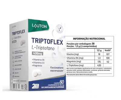 Triptoflex Triptofano, 215mg, 60 Comprimidos, Lauton Nutrition