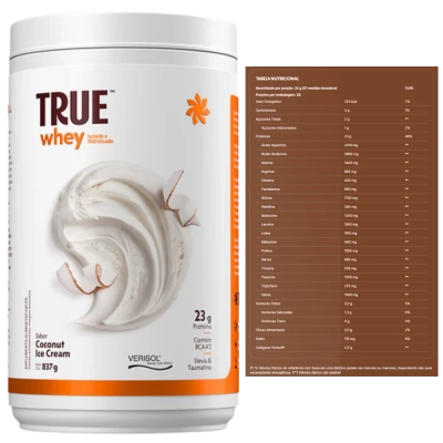 True Whey, Hidrolisado e Isolado, 837g, Sabores, True Source