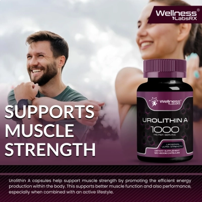 Urolithin A 1000mg + Lipossomal, 120 Cápsulas, WellNess LabsRX