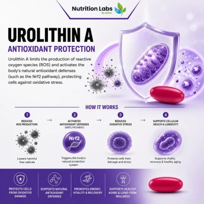 Urolithin A Liposomal, 500mg, 28 Softgels, Nutrition Labs