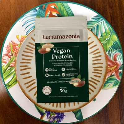 Vegan Protein, Castanha-do-Brasil, 3 Unidades, Sachê 30g Cada, Terramazonia