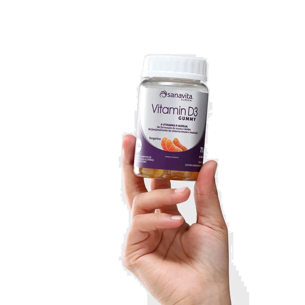 Vitamin D3 Gummy Tangerina, 30 Unidades - Sanavita