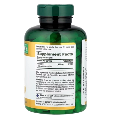 Vitamina C 1000mg, 300 Cápsulas, Natures Bounty