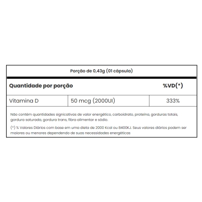 Vitamina D3 2000UI, 60 Cápsulas, Adaptogen