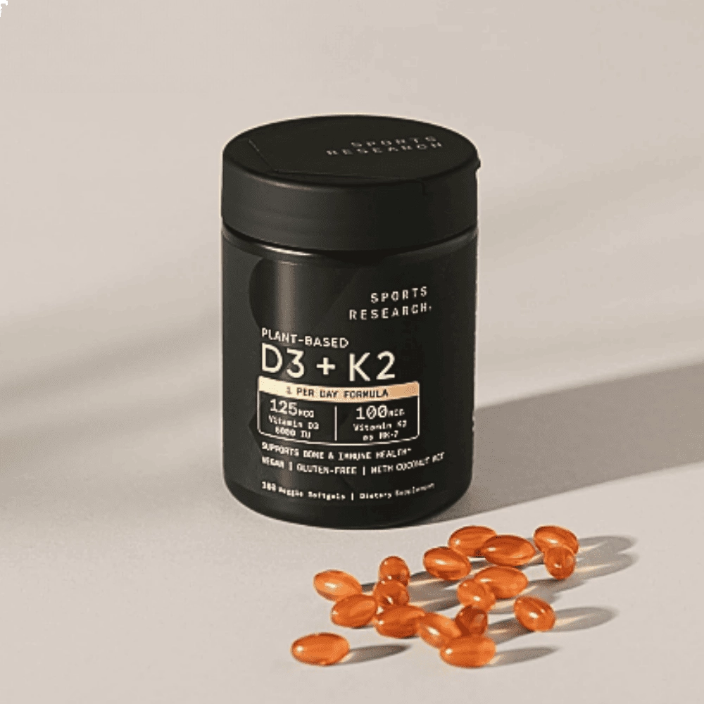 Vitamina D3 5000IU  + K-2 MK-7 100mg,  160 Cápsulas, Sports Research