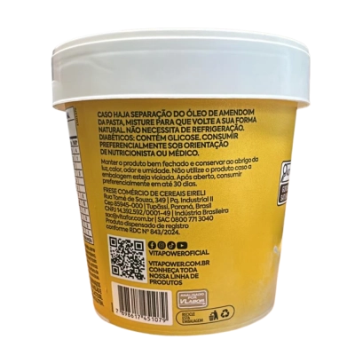 Vitapower Pasta de Amendoim, Sabores, 280g, Vitafor
