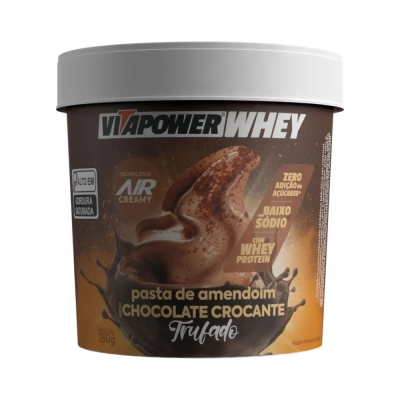 Vitapower Pasta de Amendoim, Sabores, 280g, Vitafor