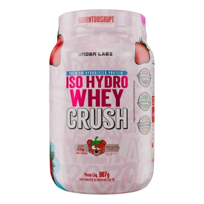 Whey Crush Iso Hidro, Sabor Morango 907g- Under Labz