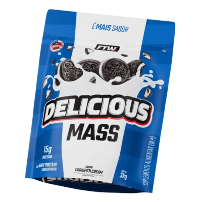 Whey Delicious Mass com 15g de Proteina, 3kg Sabores, FTW