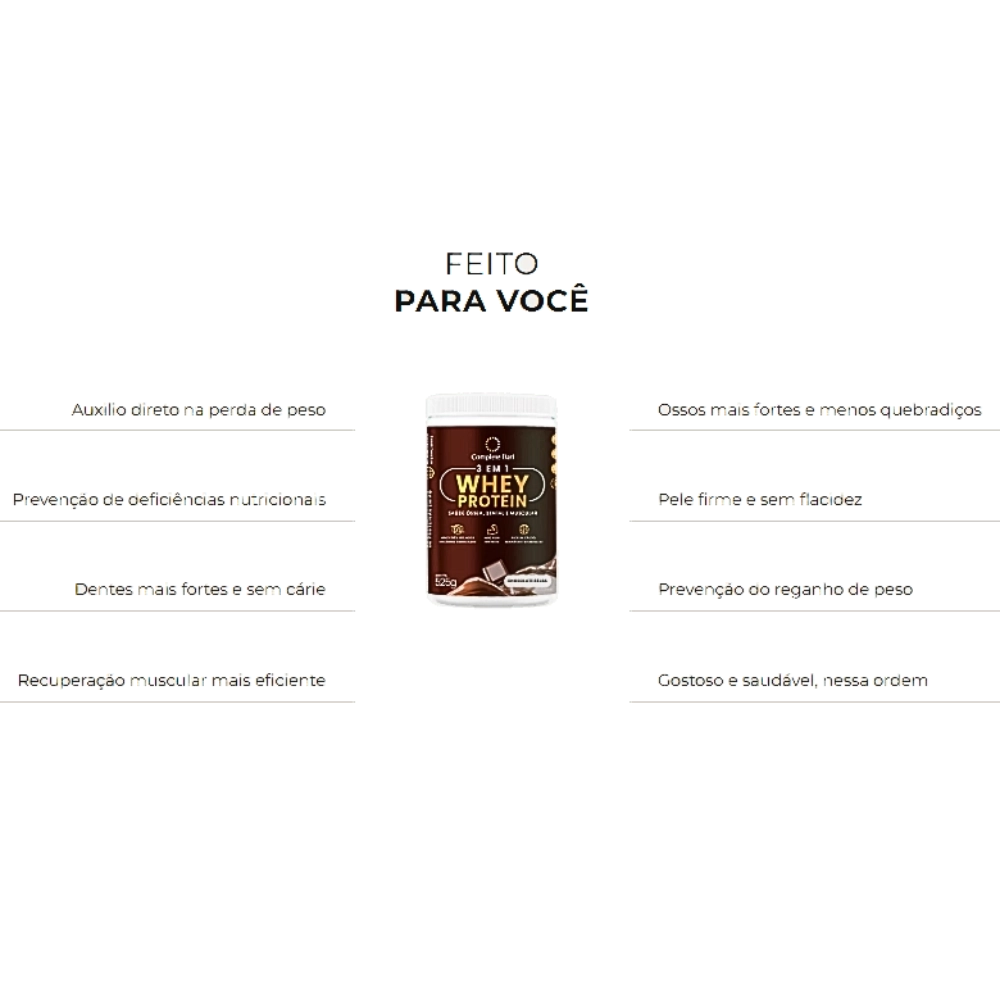 Whey Isolado 3 em 1, 525g Sabores, Complete Bari