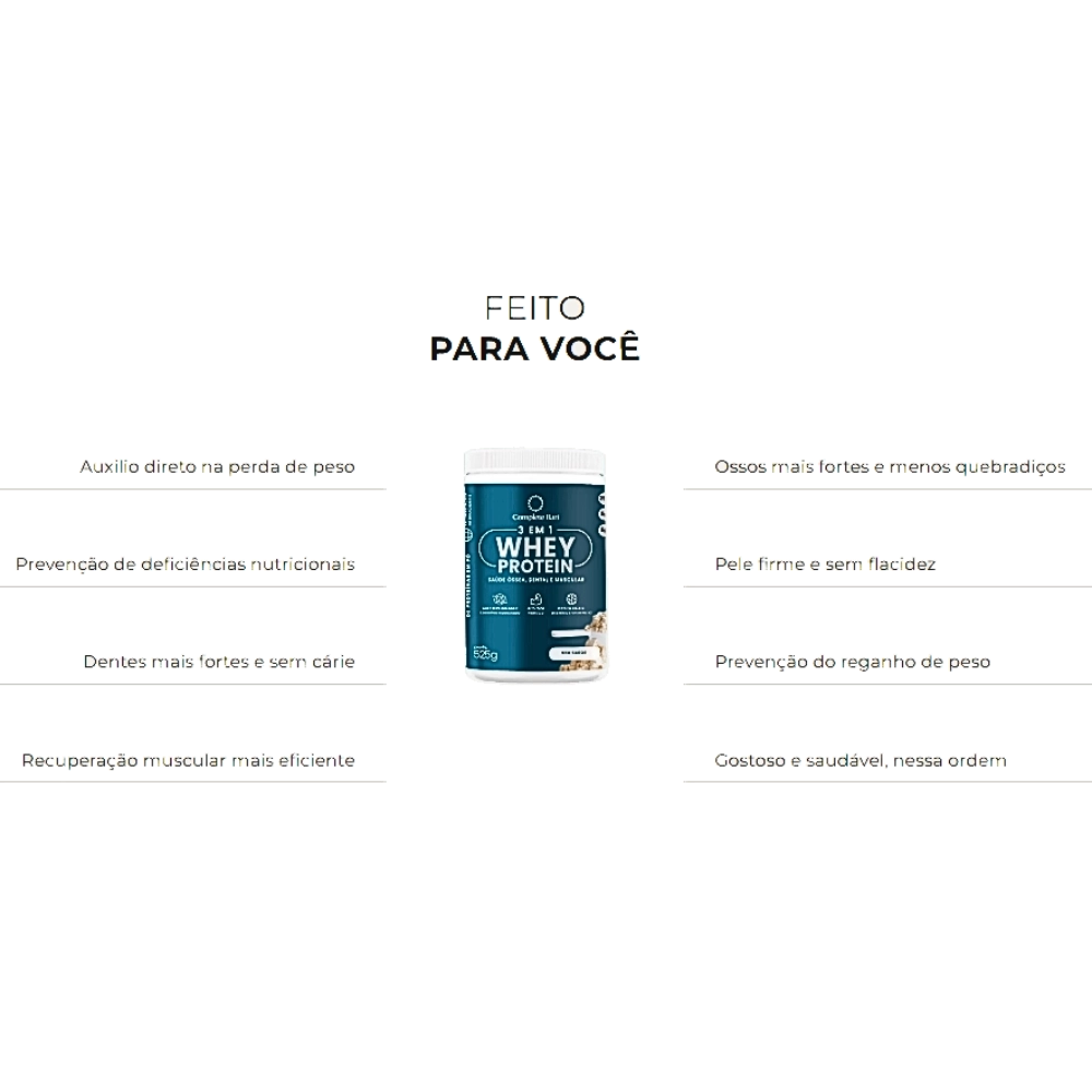 Whey Isolado 3 em 1, 525g Sabores, Complete Bari