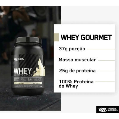 Whey Protein, Gourmet Series, Sabores, 900g, Optimum Nutrition