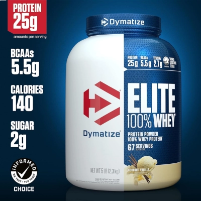 Whey Protein Powder Elite 100%, 2,3kg Sabores, Dymatize