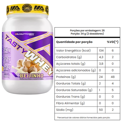 Whey Protein Suplemento 3W Gourmet, Tasty Whey, 900g - Adaptogen