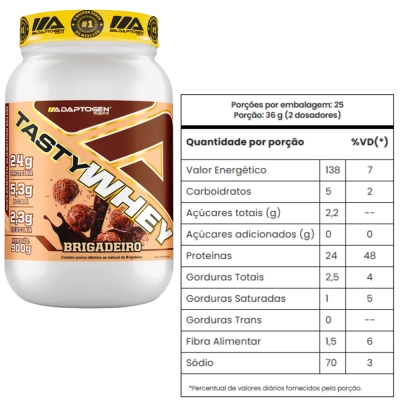 Whey Protein Suplemento 3W Gourmet, Tasty Whey, 900g - Adaptogen