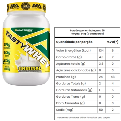 Whey Protein Suplemento 3W Gourmet, Tasty Whey, 900g - Adaptogen