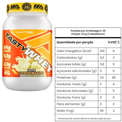 Whey Protein Suplemento 3W Gourmet, Tasty Whey, 900g - Adaptogen