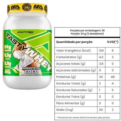 Whey Protein Suplemento 3W Gourmet, Tasty Whey, 900g - Adaptogen