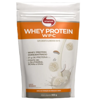 Whey Protein WPC, 900g Sabores, Vitafor