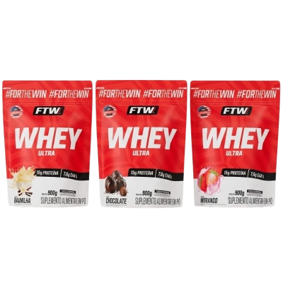 Whey Ultra Protein Refil, 900g Sabores, FTW