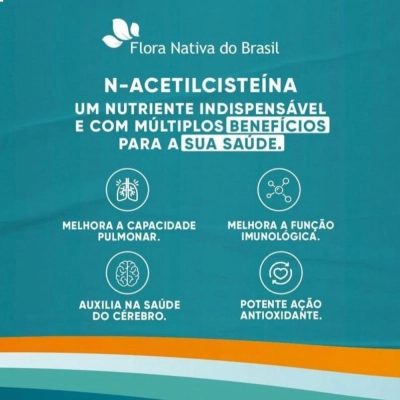 Xarope à base de N-Acetilcisteína, 400mg, 120ml, Flora Nativa