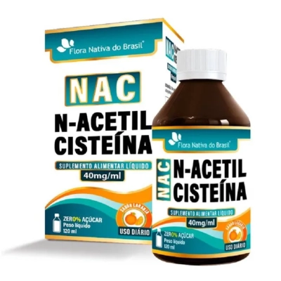 Xarope à base de N-Acetilcisteína, 400mg, 120ml, Flora Nativa