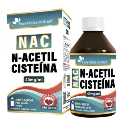 Xarope à base de N-Acetilcisteína, 400mg, 120ml, Flora Nativa