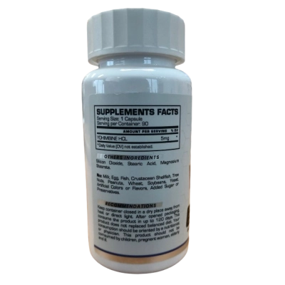 Yohimbina, Ioimbina 5mg, 90 Cápsulas, Bull Pharma